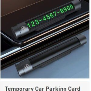 Temporary Car Parking Card For Two Phone Numbers